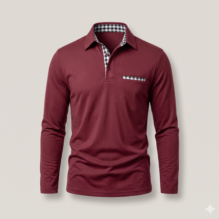 CALVERTON LONG-SLEEVE POLO