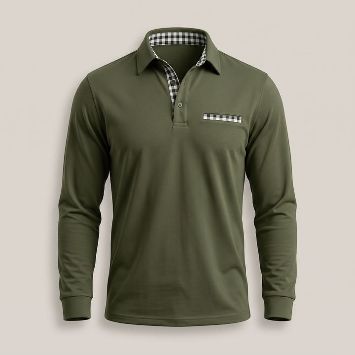 CALVERTON LONG-SLEEVE POLO