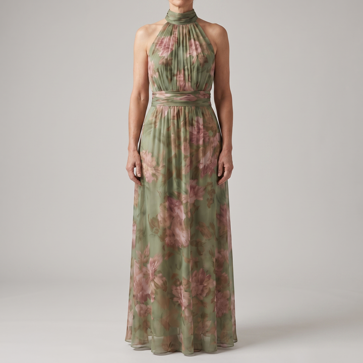 DELILAH HALTER MIDI DRESS