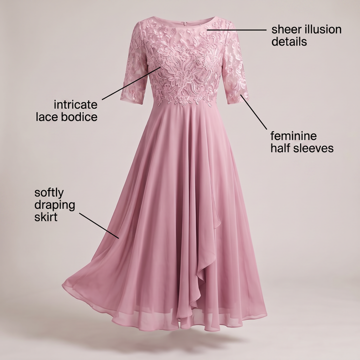 ELARA SOFT FLOW CHIFFON DRESS