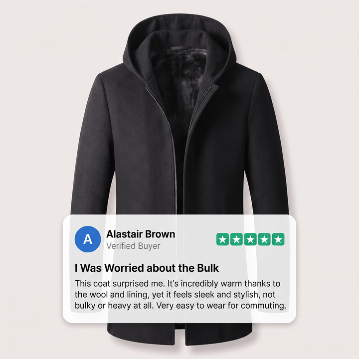 100% WOOLEN HOODED COAT - Avenelle London