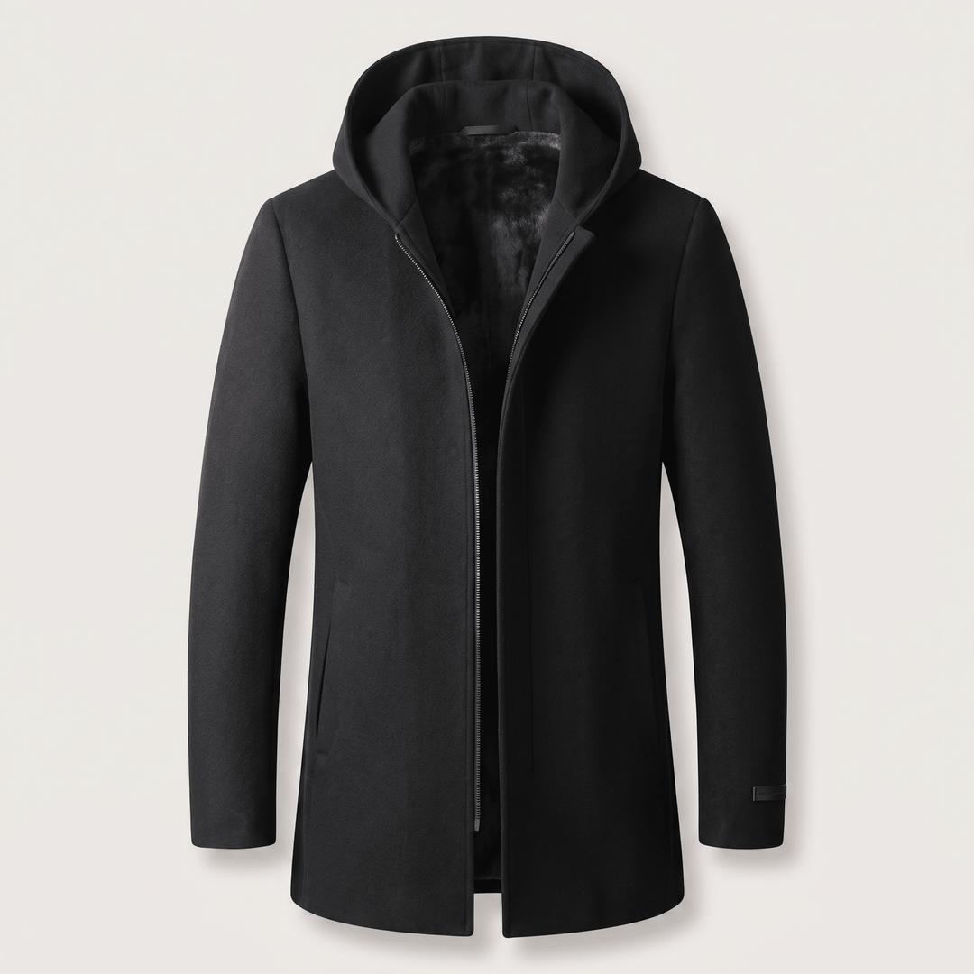 100% WOOLEN HOODED COAT - Avenelle London