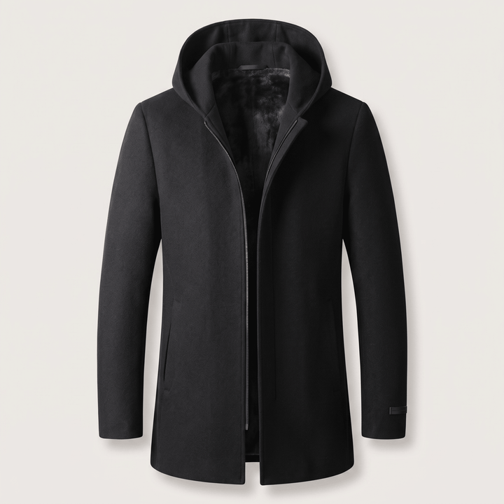 100% WOOLEN HOODED COAT - Avenelle London