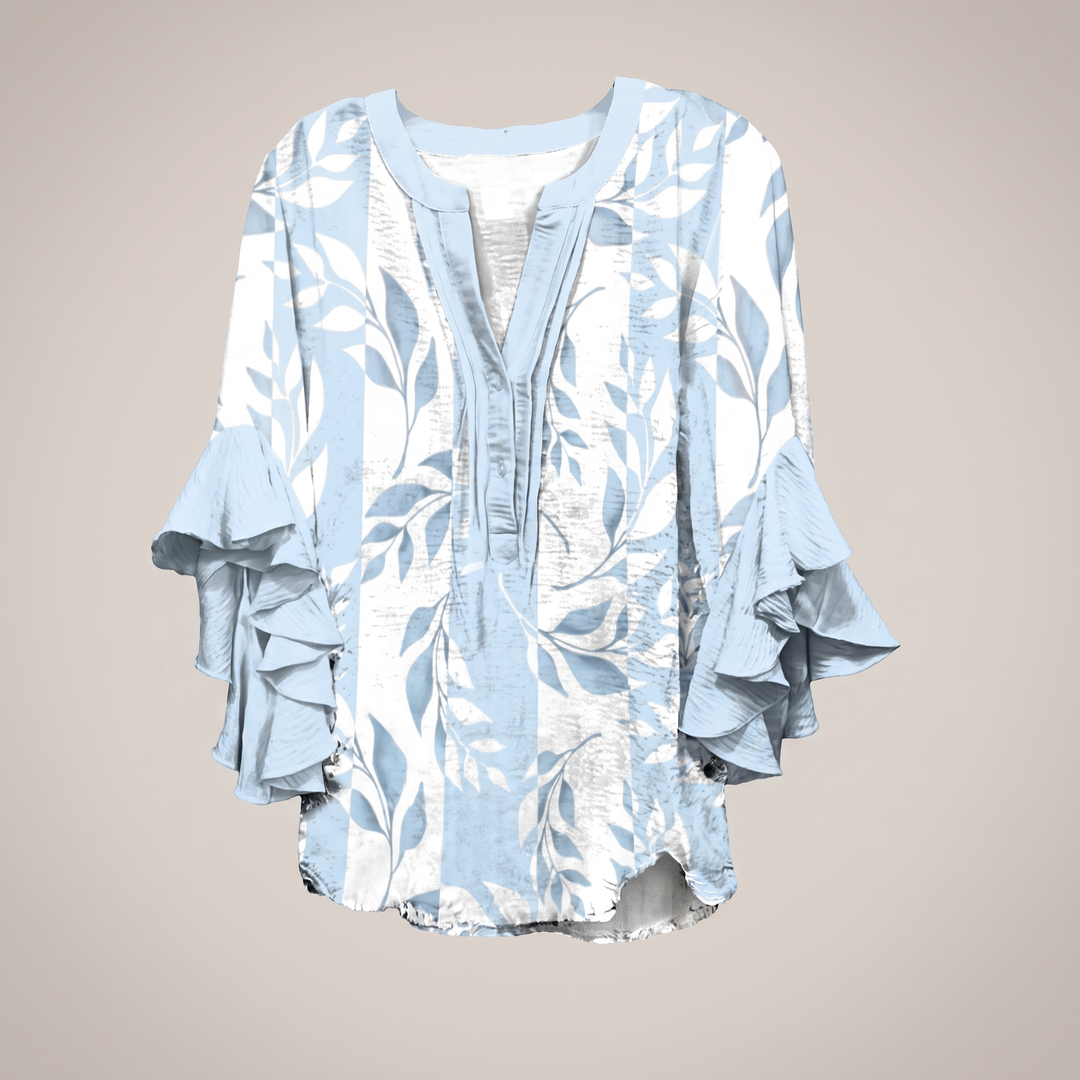 ELENORA WHISPER RUFFLE BLOUSE
