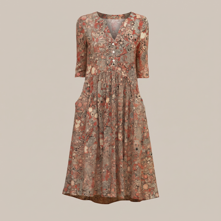 LIORA LUXE V-NECK DRESS