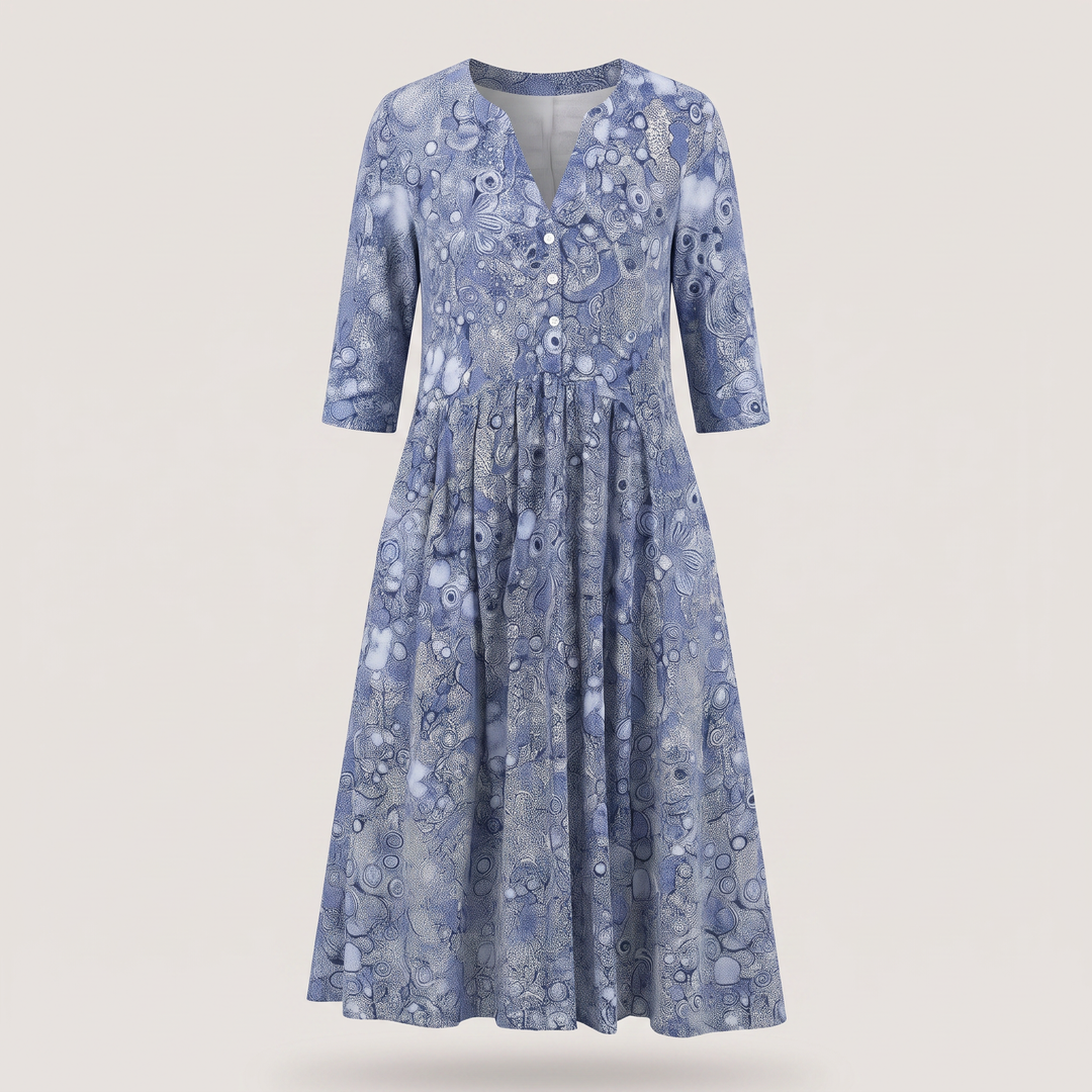 LIORA LUXE V-NECK DRESS