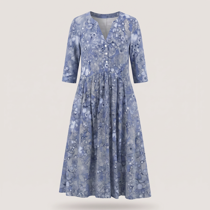 LIORA LUXE V-NECK DRESS