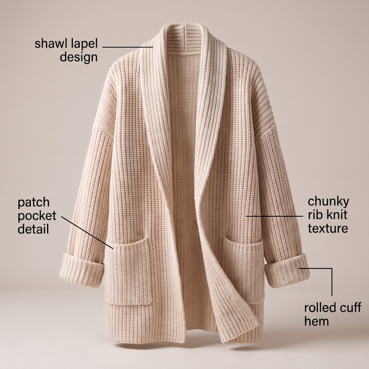 THALIRA WOOL CARDIGAN