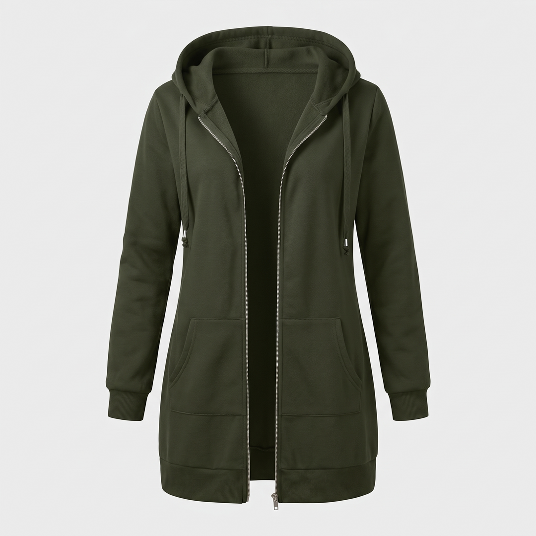 ROSAMUND COSY ZIP HOODIE COAT