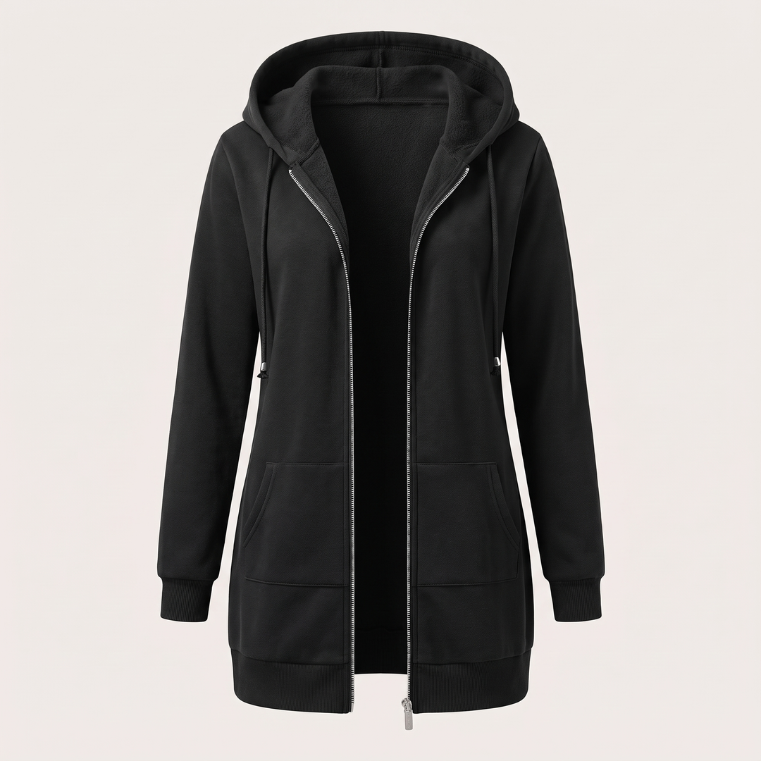 ROSAMUND COSY ZIP HOODIE COAT