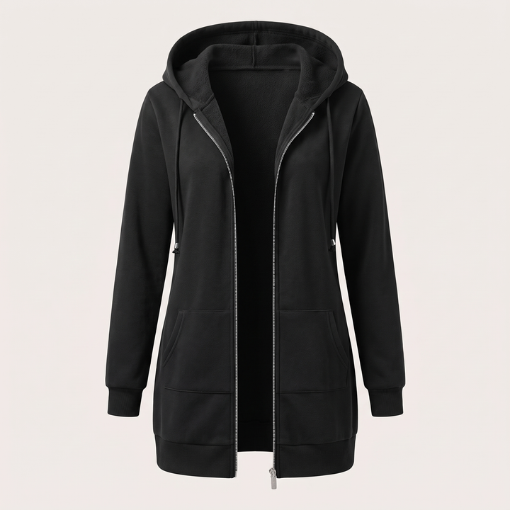 ROSAMUND COSY ZIP HOODIE COAT
