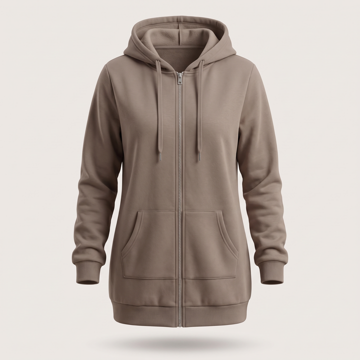 ROSAMUND COSY ZIP HOODIE COAT