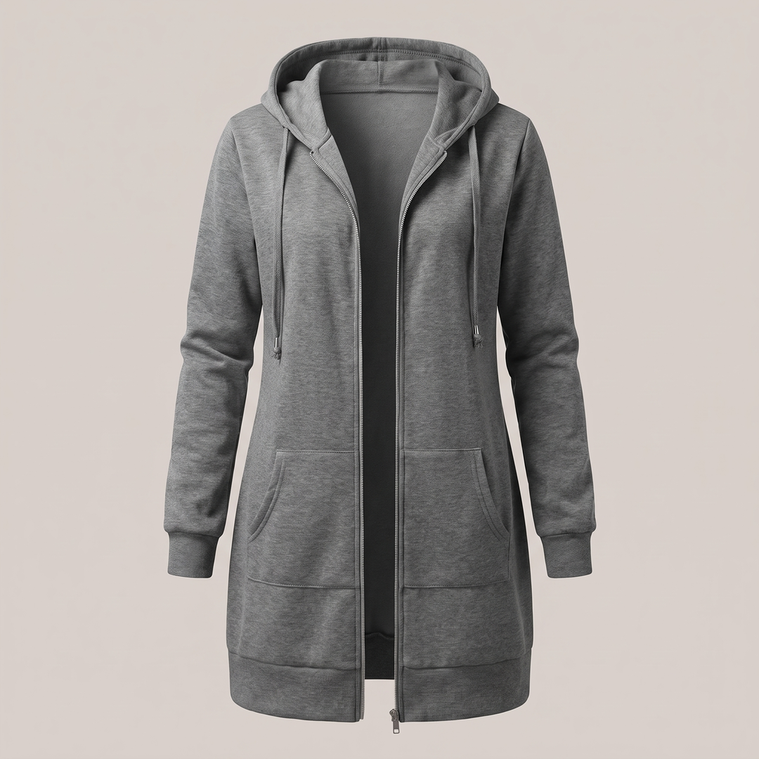 ROSAMUND COSY ZIP HOODIE COAT