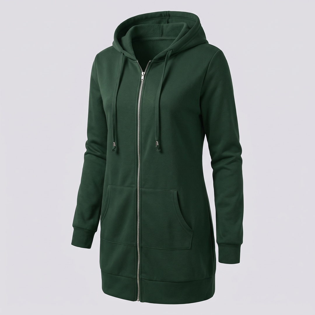 ROSAMUND COSY ZIP HOODIE COAT