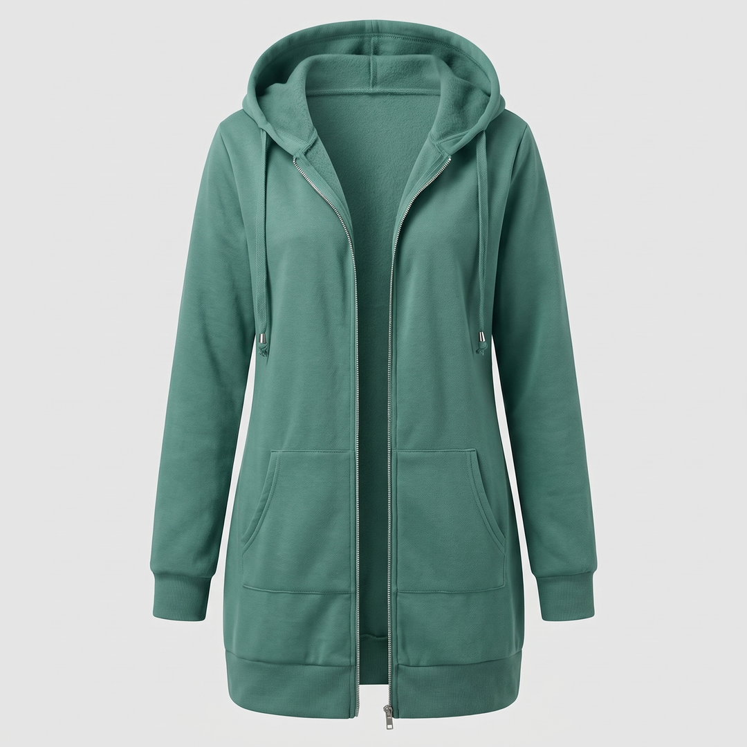 ROSAMUND COSY ZIP HOODIE COAT