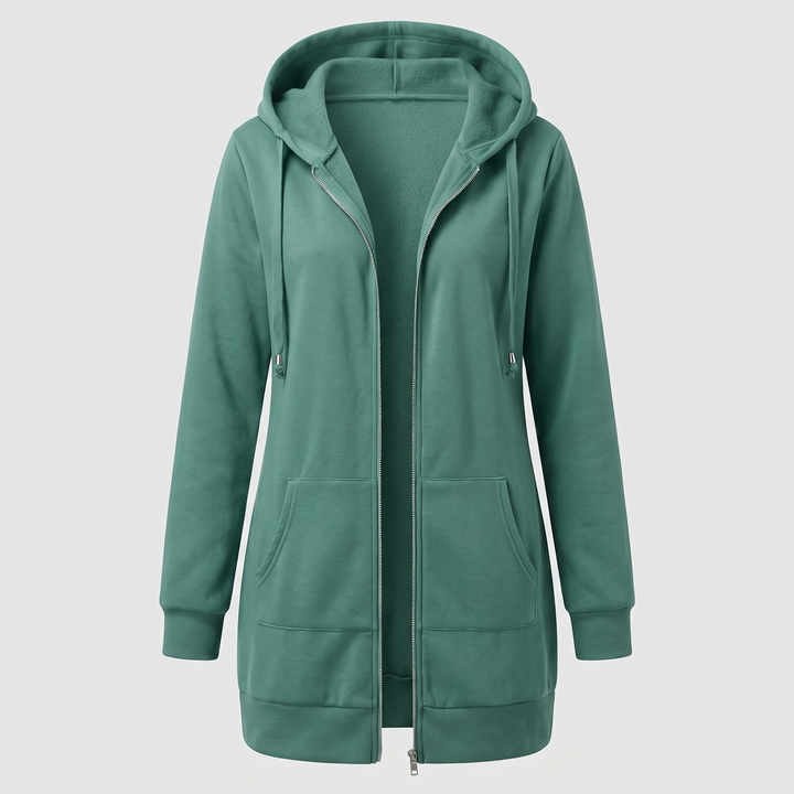 ROSAMUND COSY ZIP HOODIE COAT