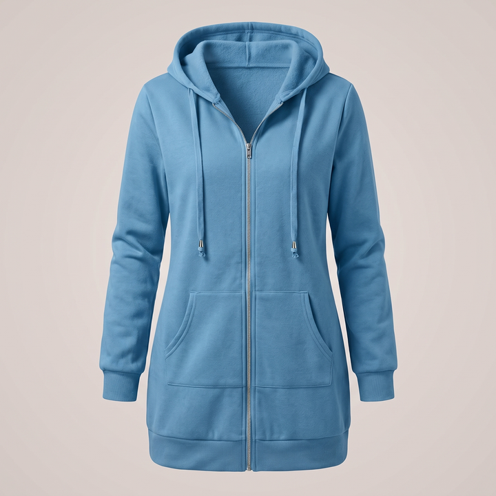 ROSAMUND COSY ZIP HOODIE COAT