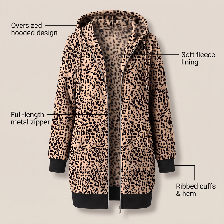 ROSAMUND COSY ZIP HOODIE COAT