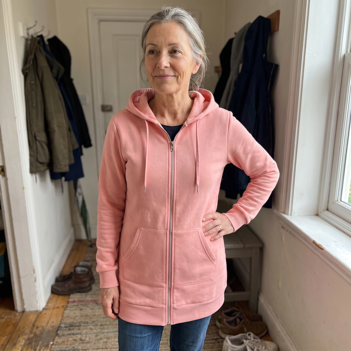 ROSAMUND COSY ZIP HOODIE COAT