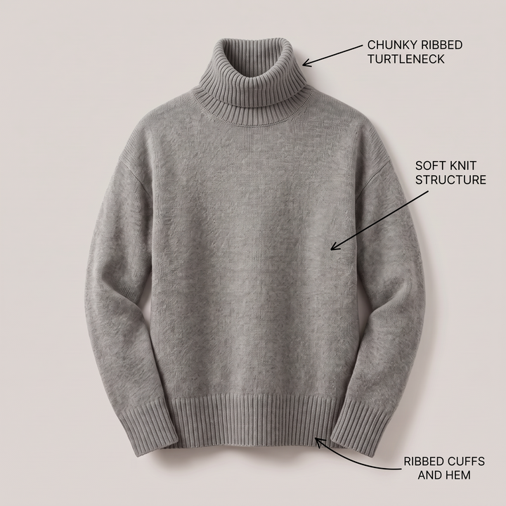 AURORA CASHMERE TURTLENECK SWEATER