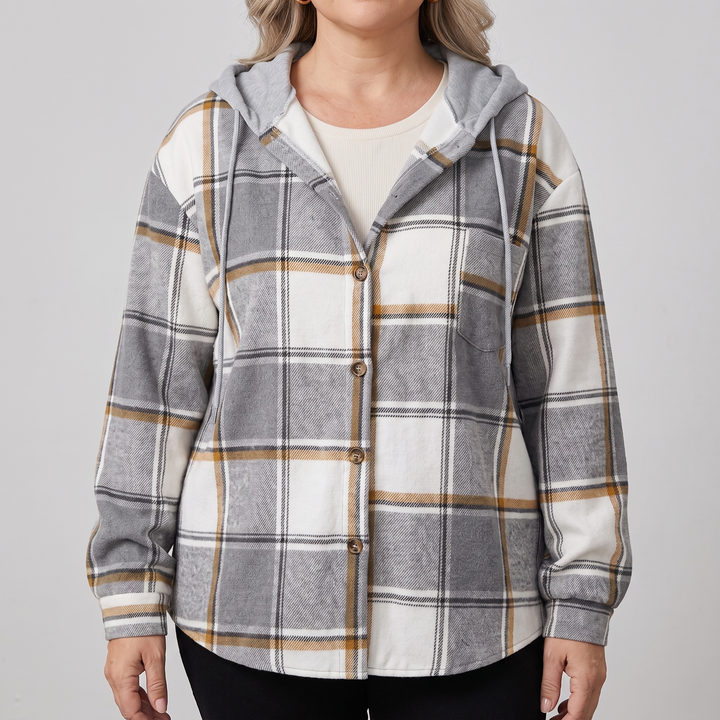 HIGHLAND PLAID HOODED COAT