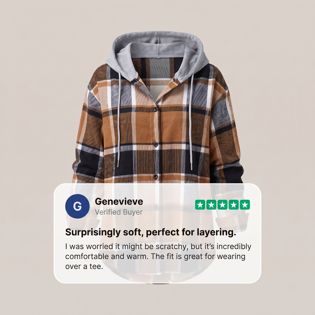 HIGHLAND PLAID HOODED COAT
