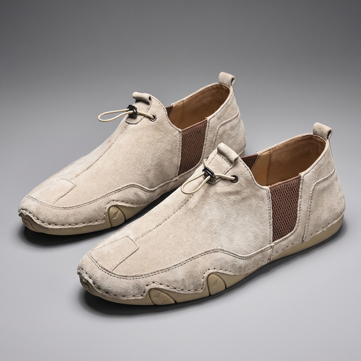 LORENZO GENUINE LEATHER SLIP-ONS