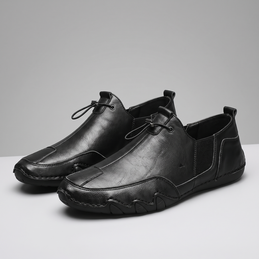 LORENZO GENUINE LEATHER SLIP-ONS