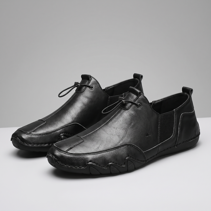 LORENZO GENUINE LEATHER SLIP-ONS