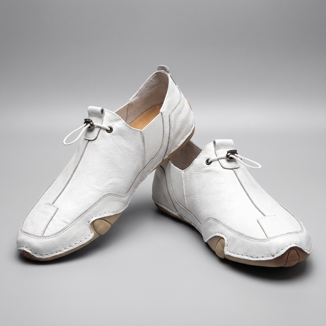 LORENZO GENUINE LEATHER SLIP-ONS