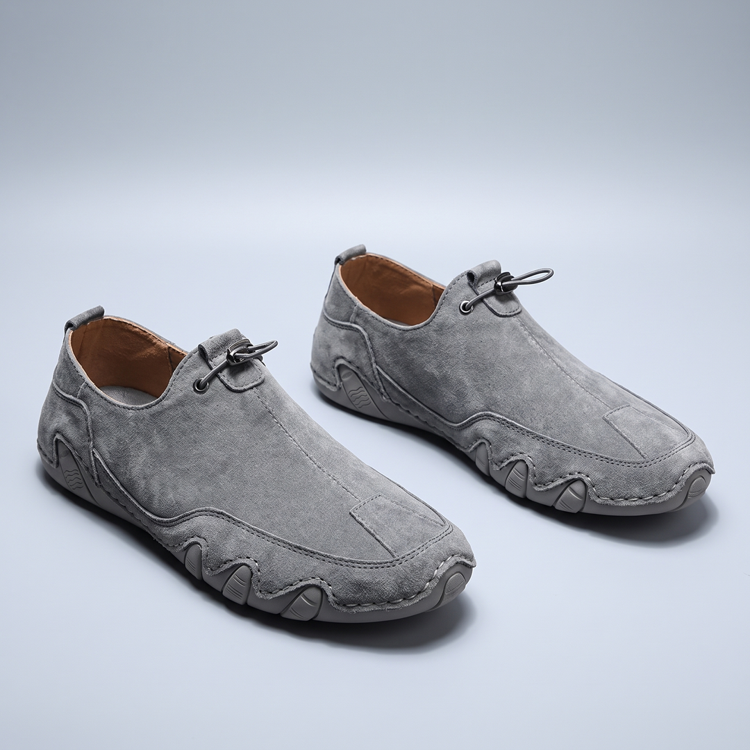 LORENZO GENUINE LEATHER SLIP-ONS