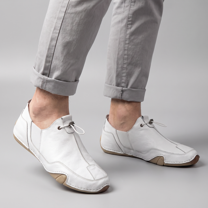 LORENZO GENUINE LEATHER SLIP-ONS