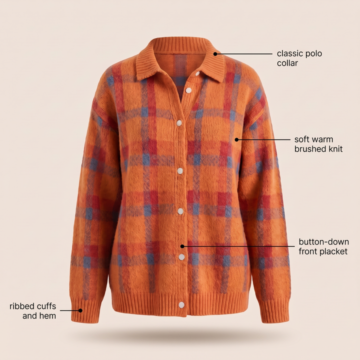 VIVIENNE RETRO CHECK SWEATER