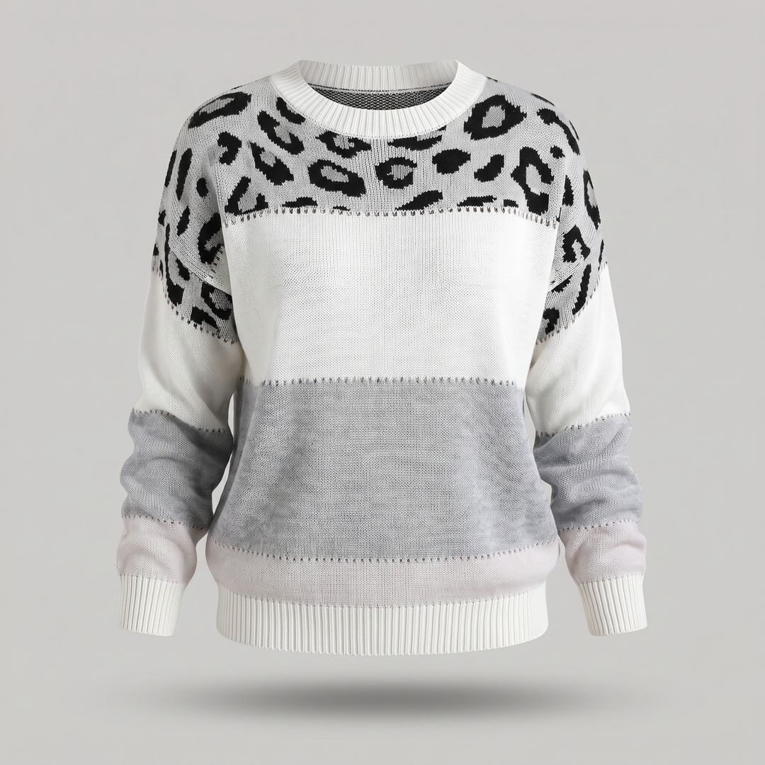 VELORA LEOPARD LUXE SWEATER