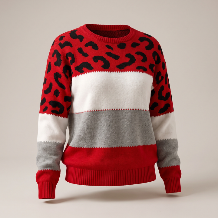VELORA LEOPARD LUXE SWEATER