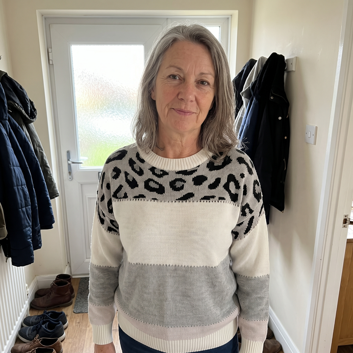 VELORA LEOPARD LUXE SWEATER