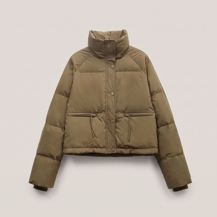 DAHLIA CONTRAST-COLLAR WINTER COAT