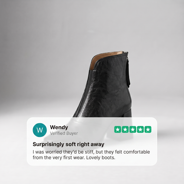 WHITNEY LEATHER ANKLE BOOTS