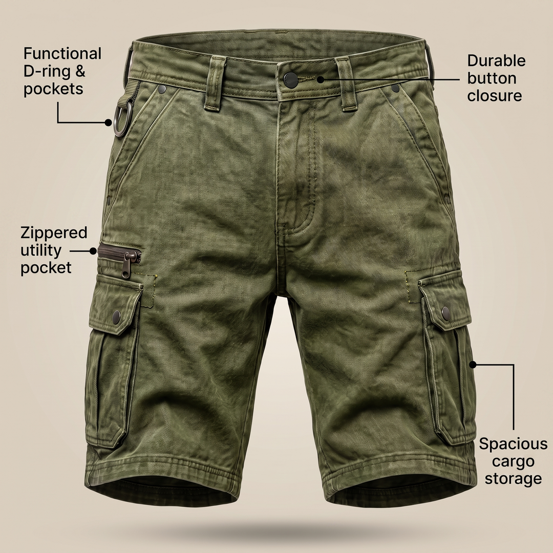 BRAMSHAW POCKET DENIM SHORTS