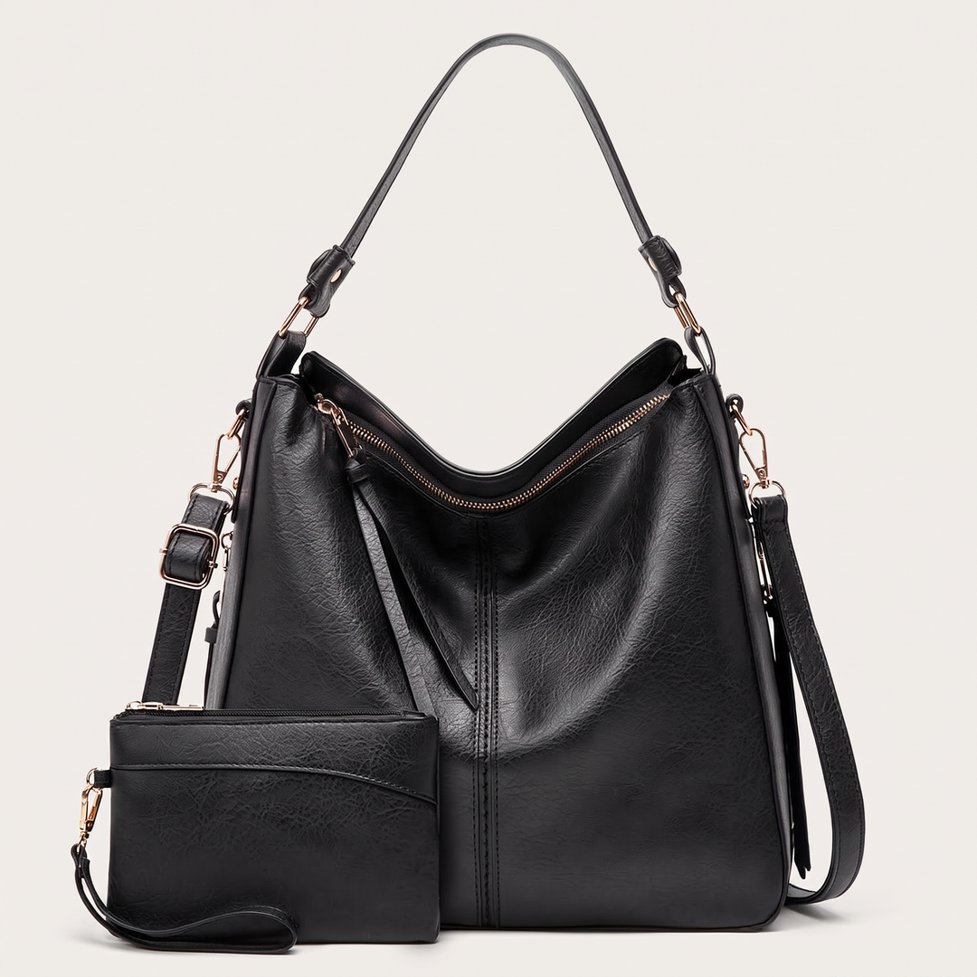 CAMELLIA LEATHER HOBO BAG