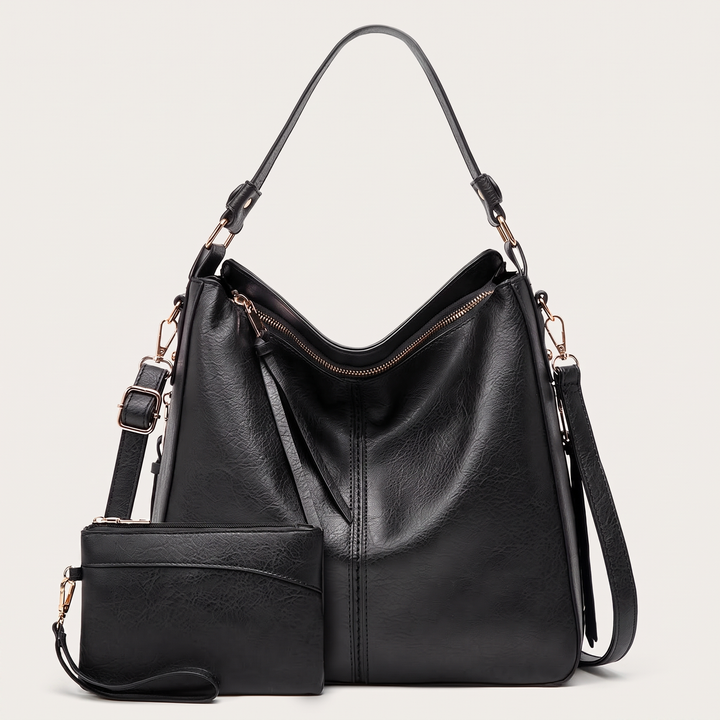 CAMELLIA LEATHER HOBO BAG