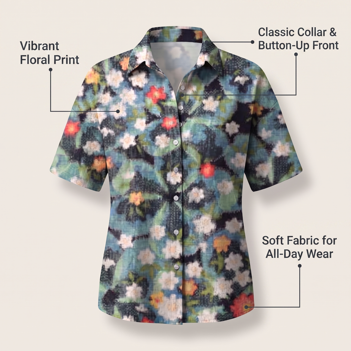CLARA PATTERNED COLLAR BLOUSE