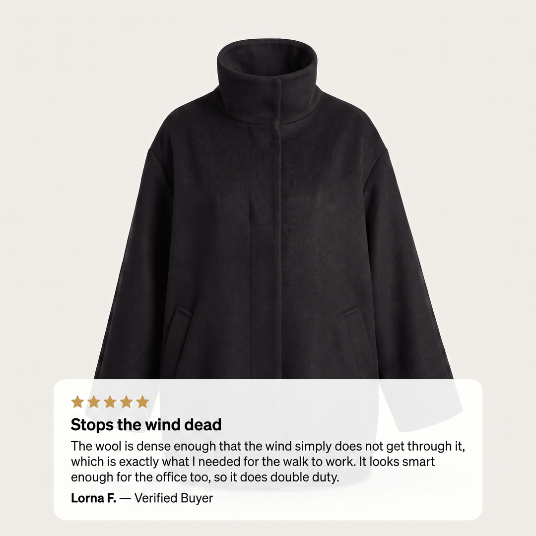 EMMA LUXURY WINDPROOF WOOL JACKET - Avenelle London