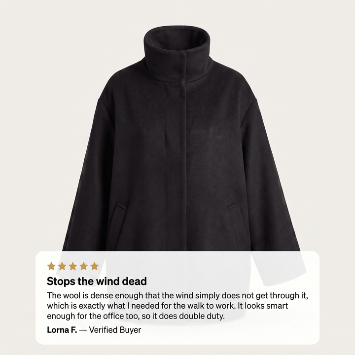 EMMA LUXURY WINDPROOF WOOL JACKET - Avenelle London