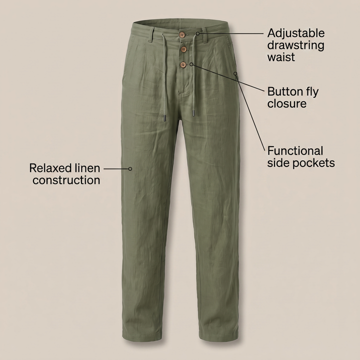 ETHAN LINEN TROUSERS