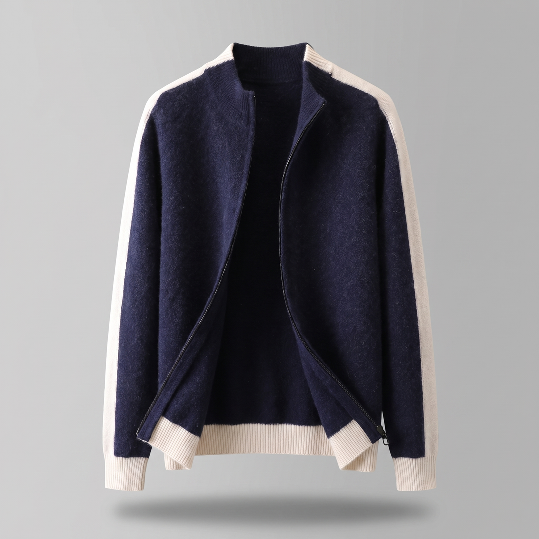 FERRARA CASHMERE ZIP-THROUGH JACKET