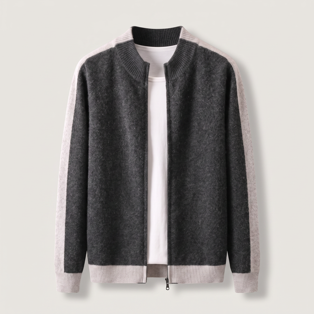 FERRARA CASHMERE ZIP-THROUGH JACKET