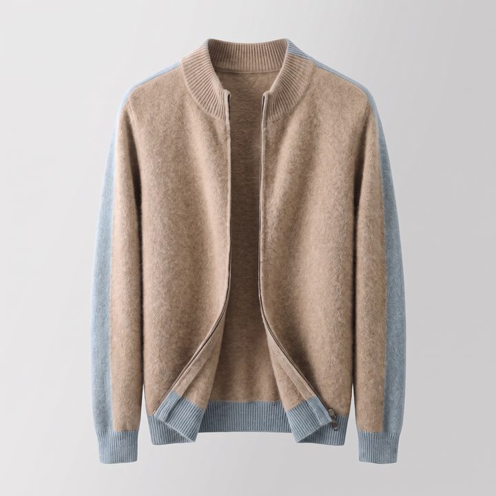 FERRARA CASHMERE ZIP-THROUGH JACKET