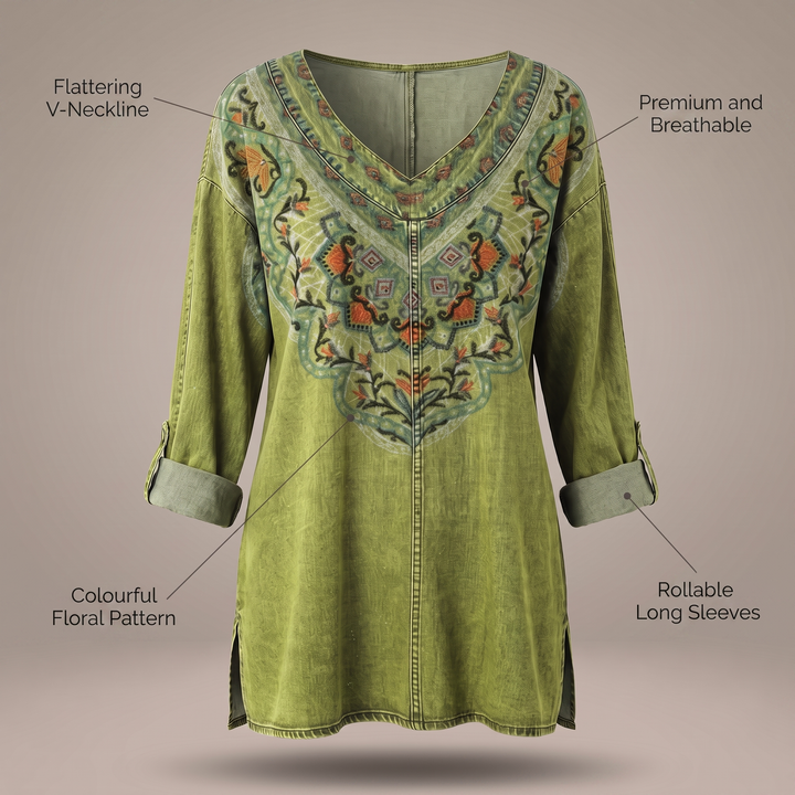 FLORA CLASSIC DENIM BLOUSE