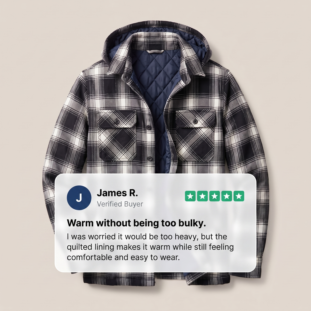 HARRY JACKET FLANNEL WITH REMOVABLE HOOD